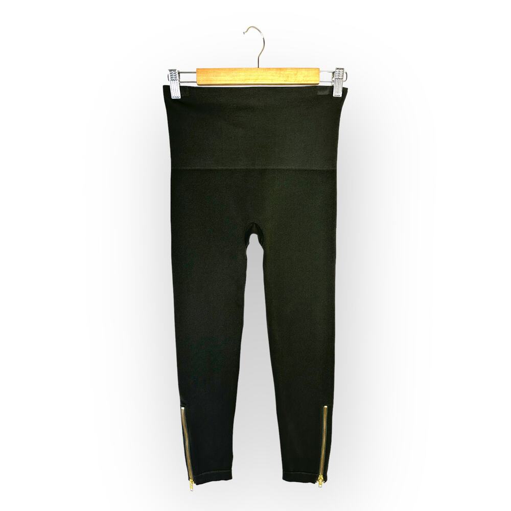 Spanx Women's Look At Me Now Seamless Side Zip Leggings M Olive Green Zip Leg - Picture 8 of 8